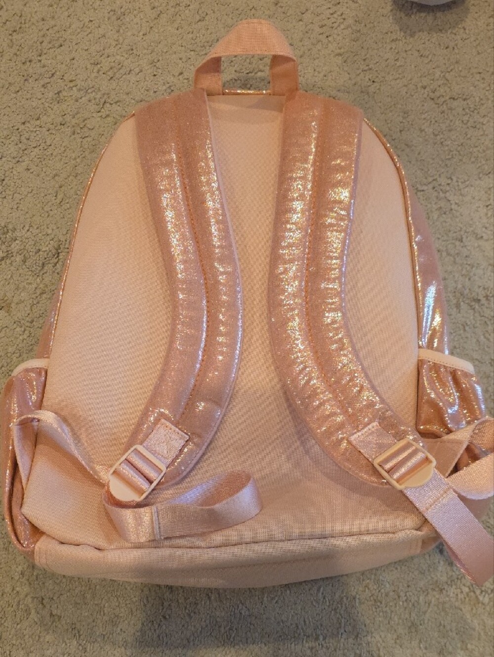 Justice Glitter Pink Unicorn Initial A Kids Backpack with Matching Lunch Bag - Picture 3 of 3